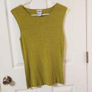 Avocado green sleeveless top